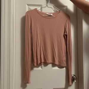 Double Zero Long Sleeve Shirt, Spicy Small, Peach/Pink